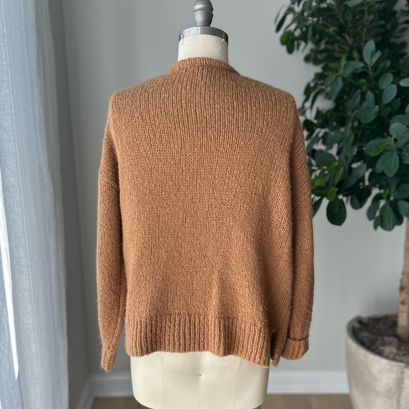 Madewell Cozy Brown Open-Front Cardigan - Picture 3 of 7